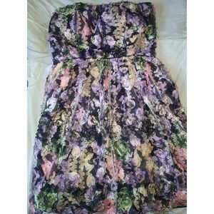 Floral Strapless Dress